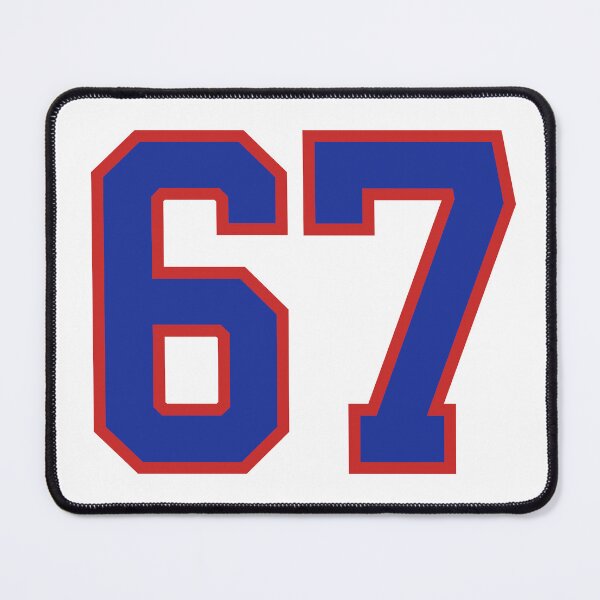 Item preview, Number 67 blue red sports jersey sixty seven designed and sold by LoveIsColorful.