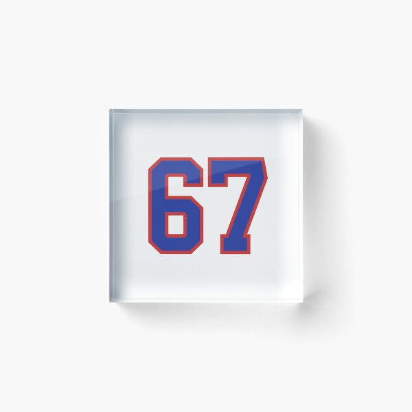 Item preview, Number 67 blue red sports jersey sixty seven designed and sold by LoveIsColorful.