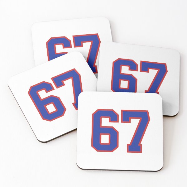 Item preview, Number 67 blue red sports jersey sixty seven designed and sold by LoveIsColorful.