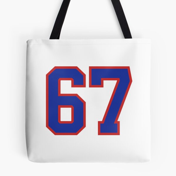 Item preview, Number 67 blue red sports jersey sixty seven designed and sold by LoveIsColorful.