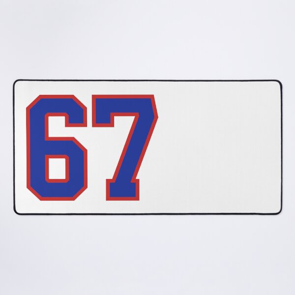 Item preview, Number 67 blue red sports jersey sixty seven designed and sold by LoveIsColorful.