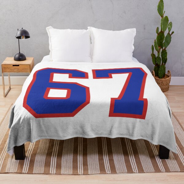 Item preview, Number 67 blue red sports jersey sixty seven designed and sold by LoveIsColorful.