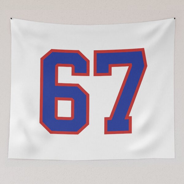 Item preview, Number 67 blue red sports jersey sixty seven designed and sold by LoveIsColorful.