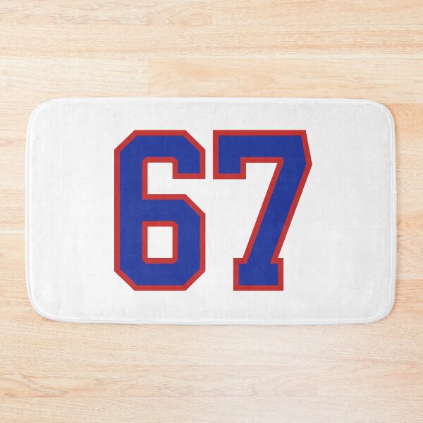 Item preview, Number 67 blue red sports jersey sixty seven designed and sold by LoveIsColorful.