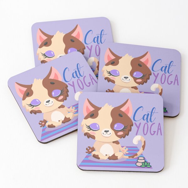 Item preview,  Cat Yoga Design in the Easy Pose for the cat and yoga lovers you know designed and sold by tranquilbeach.