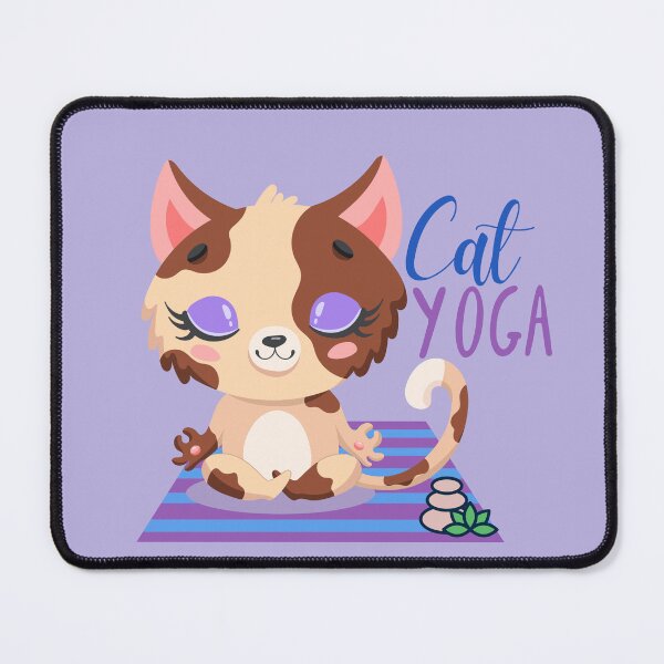 Item preview,  Cat Yoga Design in the Easy Pose for the cat and yoga lovers you know designed and sold by tranquilbeach.