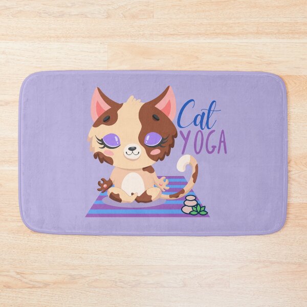 Item preview,  Cat Yoga Design in the Easy Pose for the cat and yoga lovers you know designed and sold by tranquilbeach.