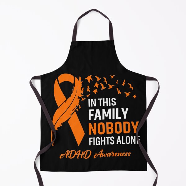 Item preview, In This Family Nobody Fights Alone ADHD Awareness Feather Ribbon designed and sold by frechettee.