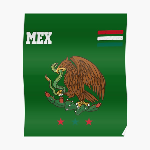 "Retro Mexico Flag Mehico Pride Mexican Eagle" Poster for Sale by