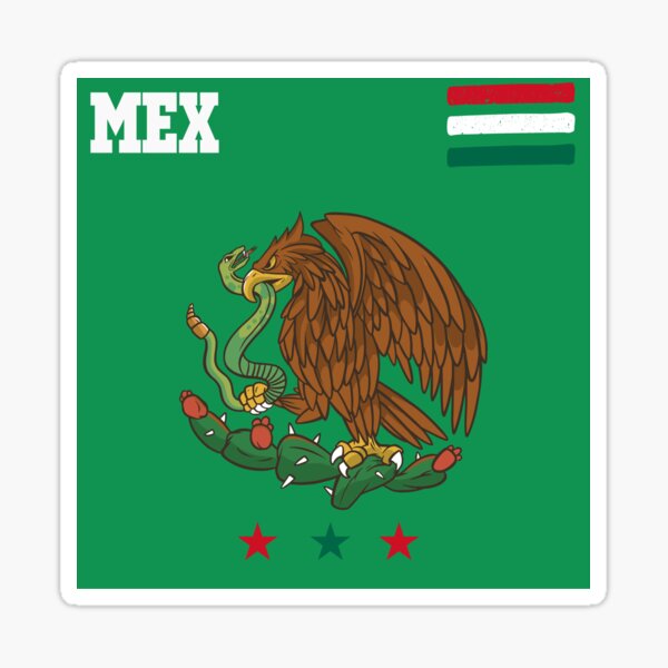 "Retro Mexico Flag Mehico Pride Mexican Eagle" Sticker for Sale by