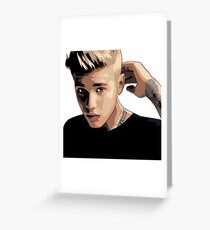 Justin Beiber Greeting Card