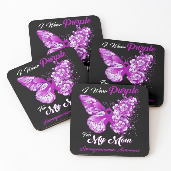 Item preview, I Wear Purple For My Mom Leiomyosarcoma Awareness Butterfly Ribbon Gifts designed and sold by Adropine.
