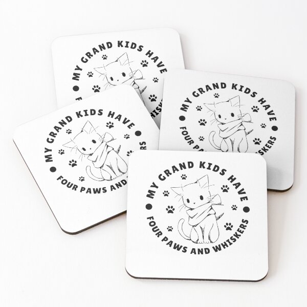 Item preview, My Grand kids have four paws and whiskers Cat Owners gift designed and sold by MouDantArts.
