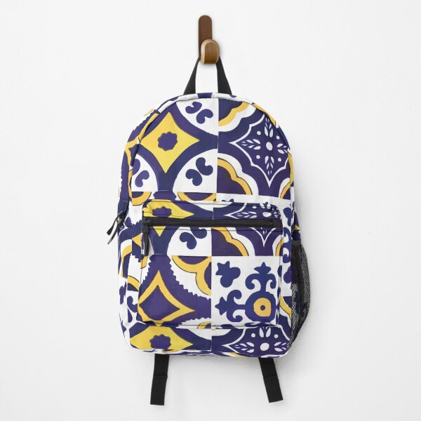 Item preview, Navy blue geometric mix print mexican talavera tiles modern azulejo interior design designed and sold by T-Mex.