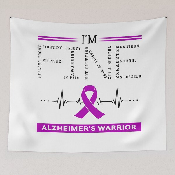 Item preview, I'm Fine Alzheimer's Warrior Support Alzheimer's Awareness Gifts designed and sold by rechardtee.