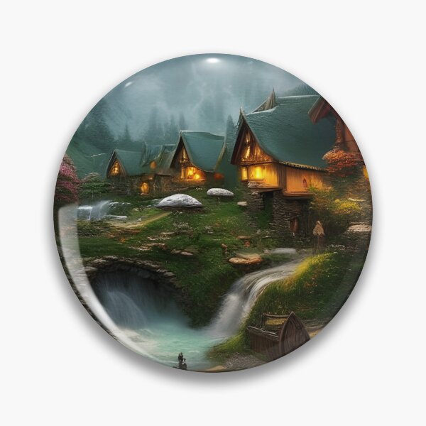 Item preview, Magical Elven Village Digital Art designed and sold by AlteredUrbane.