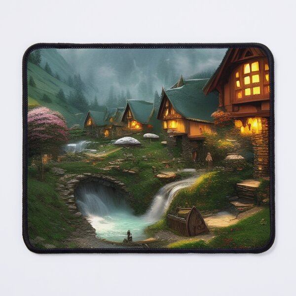 Item preview, Magical Elven Village Digital Art designed and sold by AlteredUrbane.