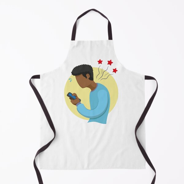 Item preview, illustration about text neck syndrome, afro descendent man designed and sold by LucianoCosmo.