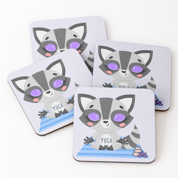 Item preview, Raccoon Easy Pose Yoga design for the raccoon and yoga lovers you know designed and sold by tranquilbeach.