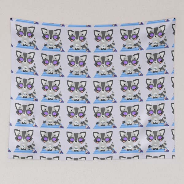 Item preview, Raccoon Easy Pose Yoga design for the raccoon and yoga lovers you know designed and sold by tranquilbeach.