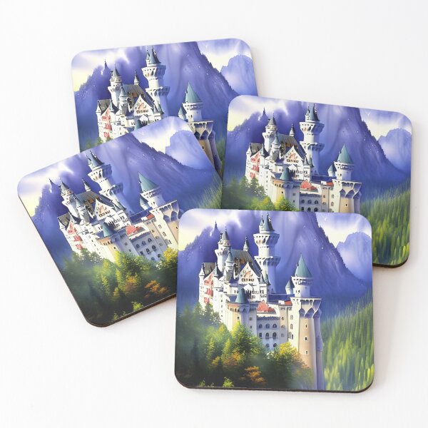 Item preview, Neuschwanstein Watercolor designed and sold by AtlasDavidArt.