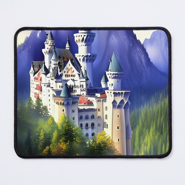 Item preview, Neuschwanstein Watercolor designed and sold by AtlasDavidArt.