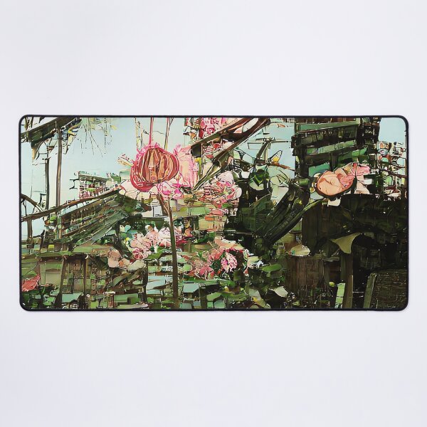 Item preview, Pink and Green Forest Glitch-AI Floral Art designed and sold by BioDigital-Jazz.