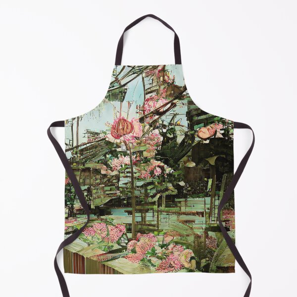 Item preview, Pink and Green Forest Glitch-AI Floral Art designed and sold by BioDigital-Jazz.