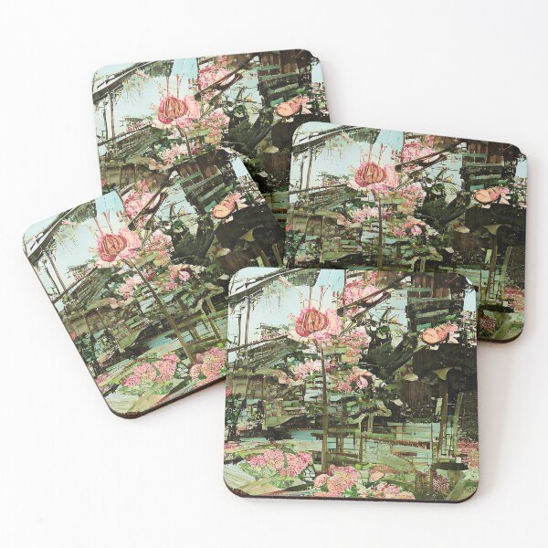Item preview, Pink and Green Forest Glitch-AI Floral Art designed and sold by BioDigital-Jazz.