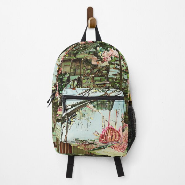 Item preview, Pink and Green Forest Glitch-AI Floral Art designed and sold by BioDigital-Jazz.