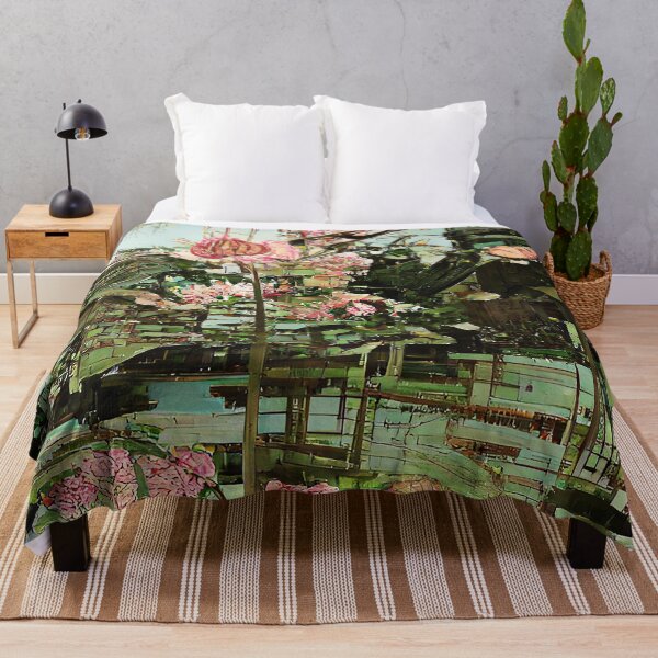Item preview, Pink and Green Forest Glitch-AI Floral Art designed and sold by BioDigital-Jazz.