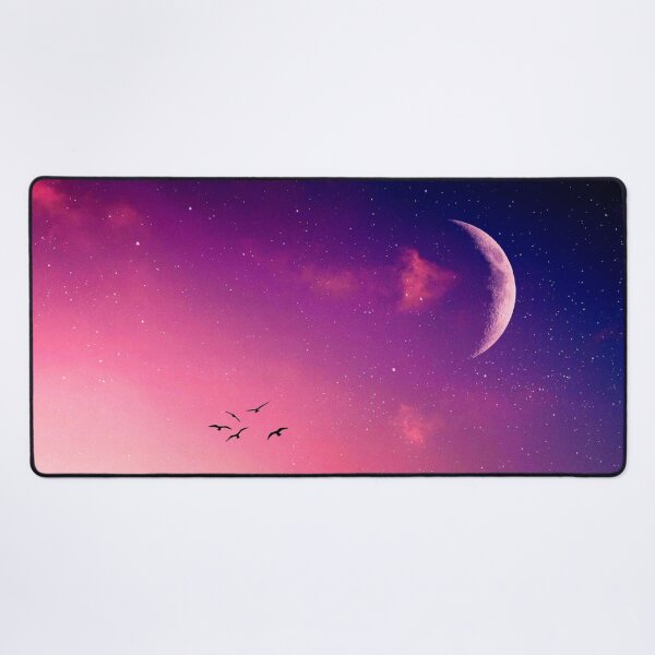 Item preview, Silhouette of Birds as Moon and Stars Emerge in Purple Sky designed and sold by DEL-Productions.