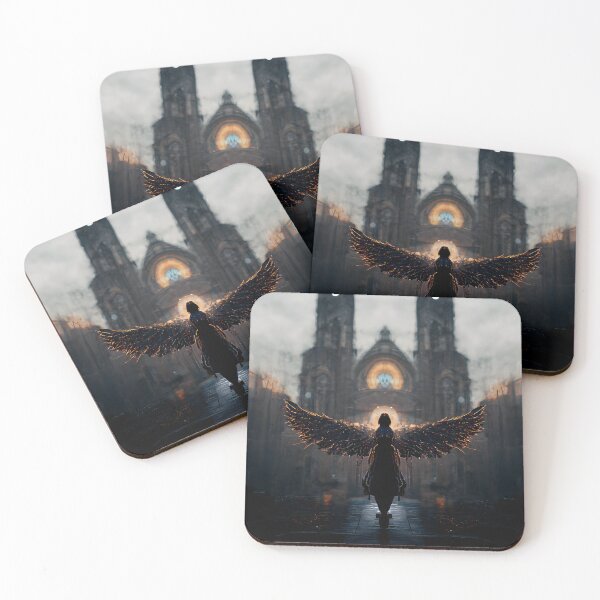 Item preview, Broken angel in front of a cathedral designed and sold by Tuko Designs.