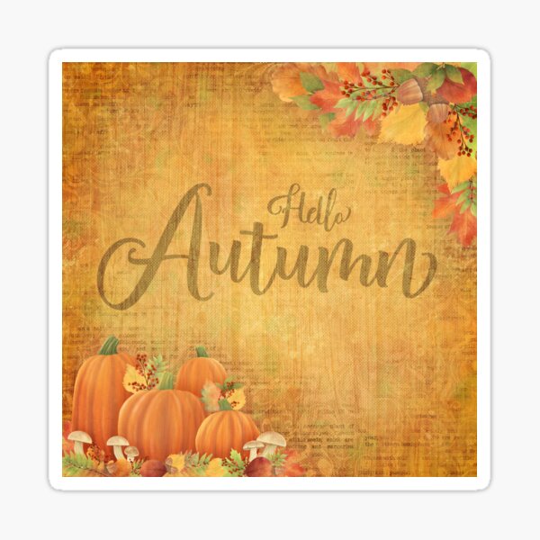 Hello Autumn Sticker