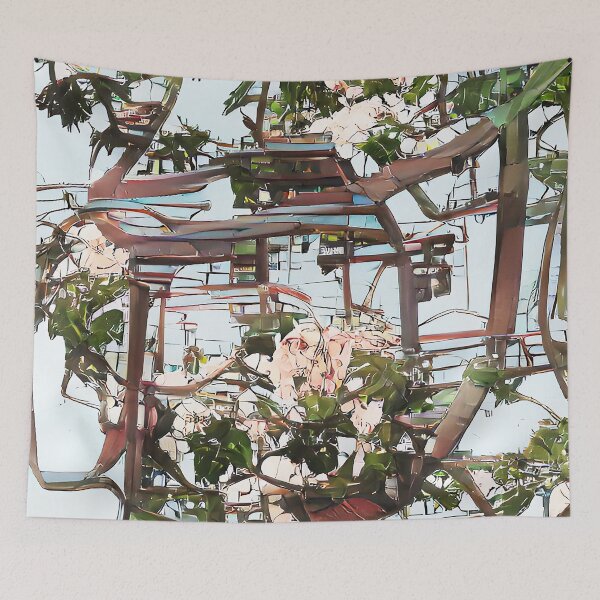 Item preview, Zen Garden Abstract-AI Floral Art designed and sold by BioDigital-Jazz.