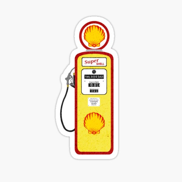 "Vintage Gas Pump, Retro Gas Pump" Sticker for Sale by LWdesigns11 Redbubble