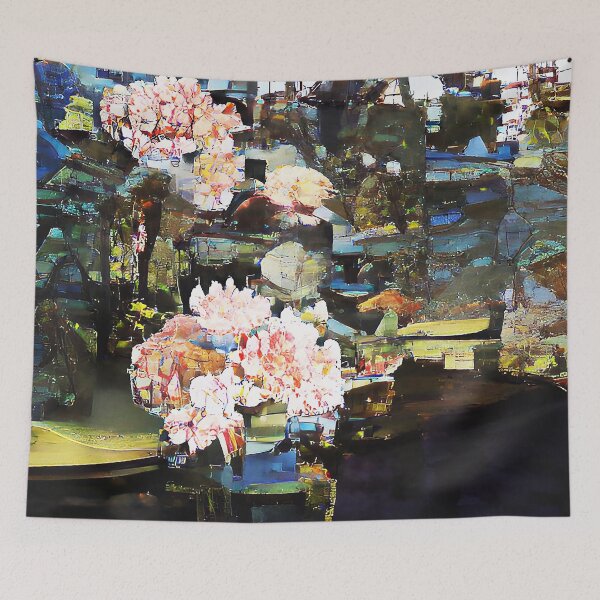 Item preview, Abstract Mountain Pool-AI Floral Art designed and sold by BioDigital-Jazz.