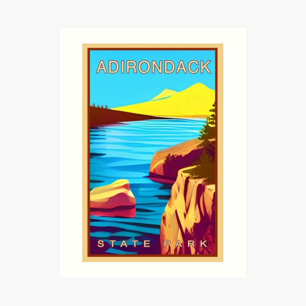 Adirondacks Travel Poster' Print