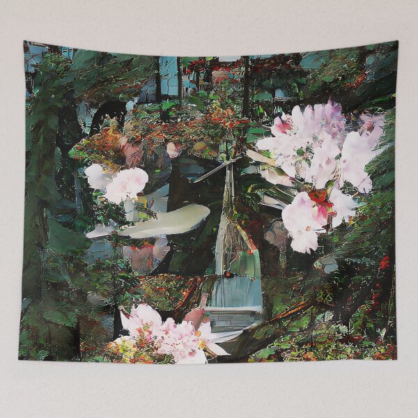 Item preview, Swirling Mountain Flowers-AI Floral Art designed and sold by BioDigital-Jazz.