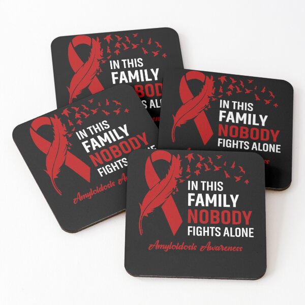 Item preview, In This Family Nobody Fights Alone Amyloidosis Awareness Feather Ribbon designed and sold by frechettee.