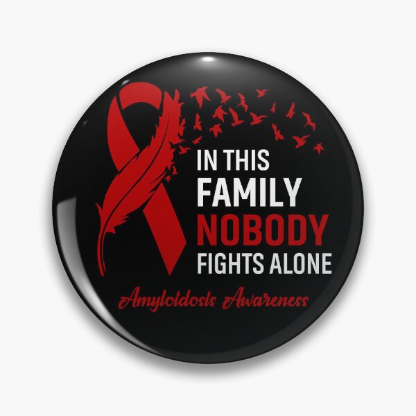 Item preview, In This Family Nobody Fights Alone Amyloidosis Awareness Feather Ribbon designed and sold by frechettee.
