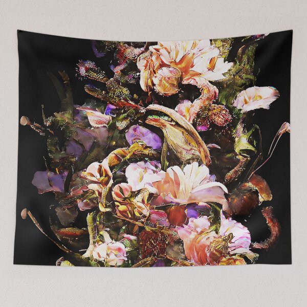 Item preview, Winding Floral Tower-AI Floral Art designed and sold by BioDigital-Jazz.