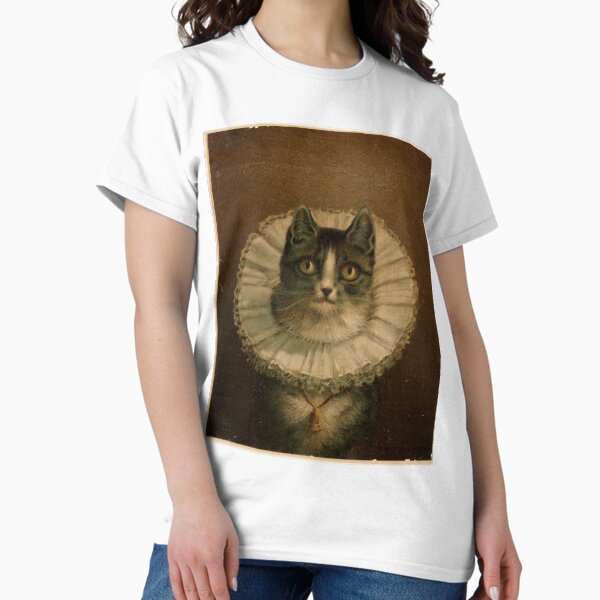 Item preview, Tabby Cat in Elizabethan Lace Collar Print designed and sold by Elizabeth Szkirpan.