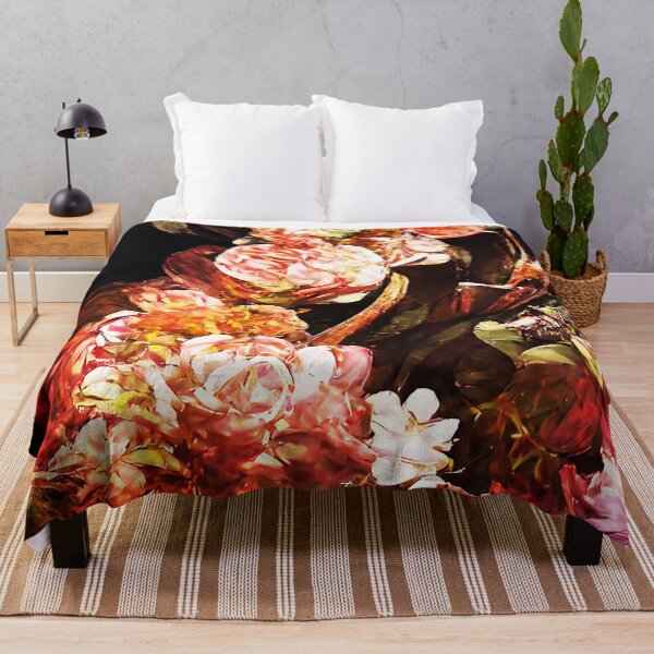 Item preview, Warm Swirling Flowers-AI Floral Art designed and sold by BioDigital-Jazz.