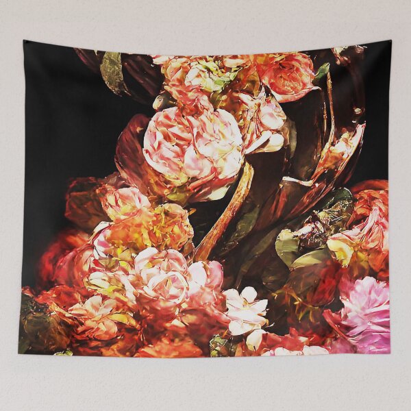 Item preview, Warm Swirling Flowers-AI Floral Art designed and sold by BioDigital-Jazz.