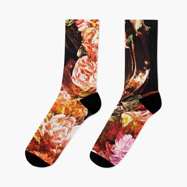 Item preview, Warm Swirling Flowers-AI Floral Art designed and sold by BioDigital-Jazz.