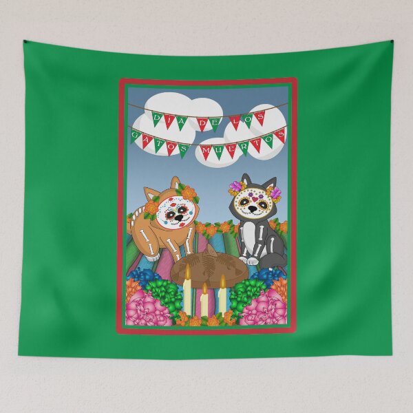 Item preview, Dia de los Gatos Muertos designed and sold by Designs by Greylady.