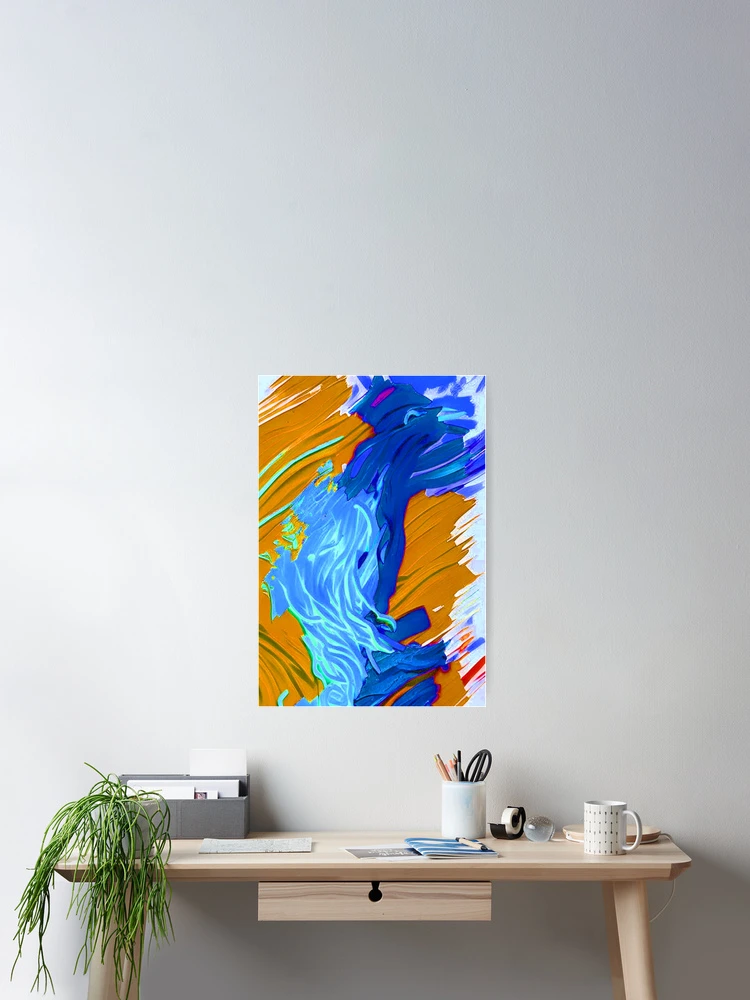 Thumbnail 2 of 3, Poster, Blue Inclination designed and sold by TiltedCode.
