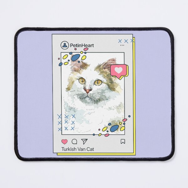 Item preview, Turkish Van Cat Breed Watercolor Item-54 By PetinHeart designed and sold by PetinHeart.