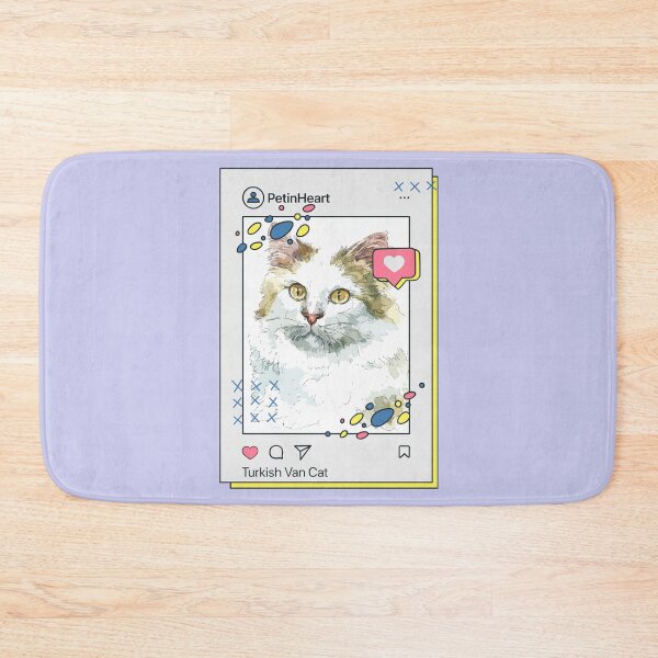 Item preview, Turkish Van Cat Breed Watercolor Item-54 By PetinHeart designed and sold by PetinHeart.